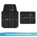 Rubber Floor Mats, Heavy Duty Automotive Car Mats Set, Front and Rear Car Mats, All Weather Protection, Trim-to-Fit