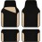 Waterproof Universal Fit Car Floor Mats, Car Mats,Set of 4pcs Car Carpet with Driver Heel Pad (Beige)