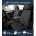 Premium Waterproof Car Seat Cover Full Set, Front and Rear Split Bench Seat Covers for Cars with Thicker Padding (Black)