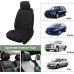2PCS Front Car Seat Covers Linen Breathable Anti-Slip Universal Sideless Car Seat Protectors Universal Fit for Most Cars