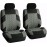 Car Seat Covers Full Set Gray- Universal Fit, Automotive Low Back Front Seat Covers, Airbag Compatible, Split Bench Rear Seat