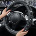 Bling Diamond Leather Steering Wheel Cover, With Sparkly Crystal Glitter Rhinestones Fit 14"1/2-15" Car Wheel Protector