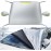 Windshield Cover for Ice and Snow [600D Upgraded Silver Waterproof] Against Frost Ice and Snow Easy Installation with Straps