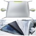 Windshield Cover for Ice and Snow [600D Upgraded Silver Waterproof] Against Frost Ice and Snow Easy Installation with Straps
